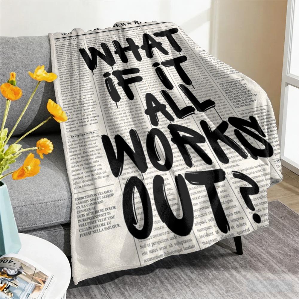 Home Office What Is It - หนังสือพิมพ์ - แล้วจะเป็นอย่างไรถ้าทุกอย่างจะสำเร็จ ผ้าห่มนุ่ม ผ้าฟลานเนล น้ำหนักเบา