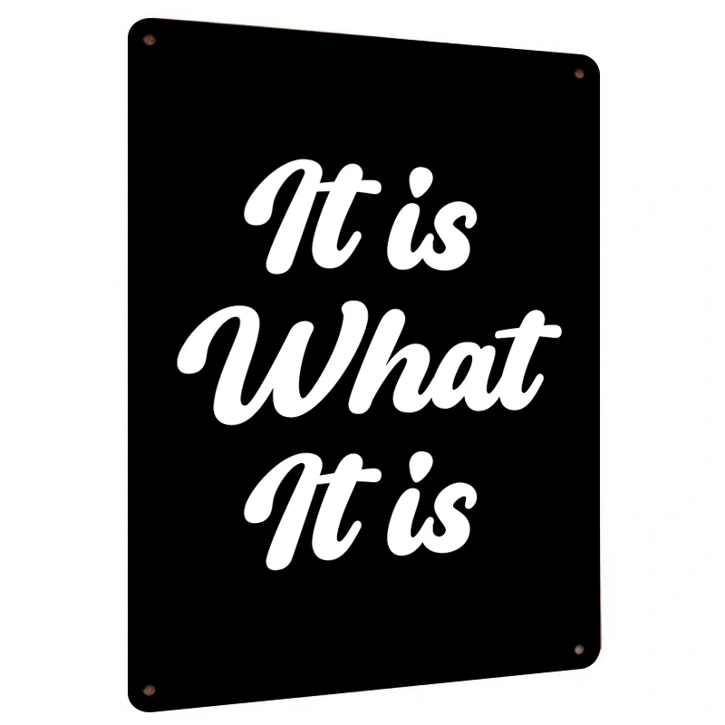 Home Office What Is It - งานศิลปะโลหะติดผนังแบบกำหนดเอง ป้ายตกแต่งตัวอักษรแบบ It Is What It