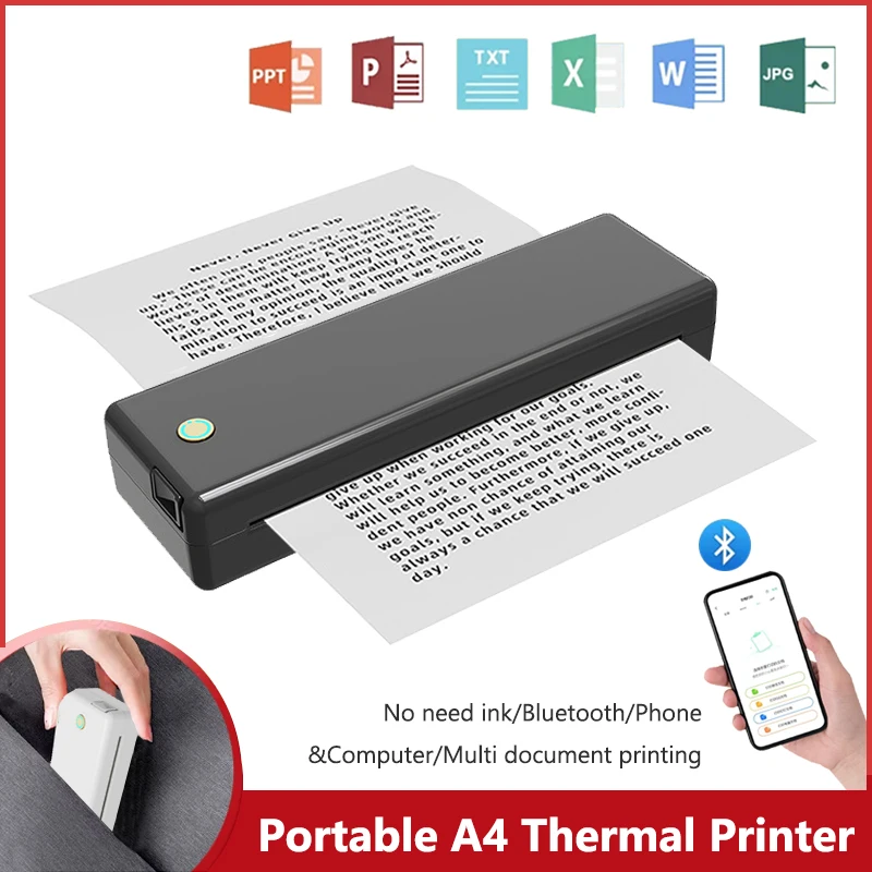 แบบพกพา A4 เครื่องพิมพ์ความร้อ - Home Office Questions บทวิจารณ์และราคา