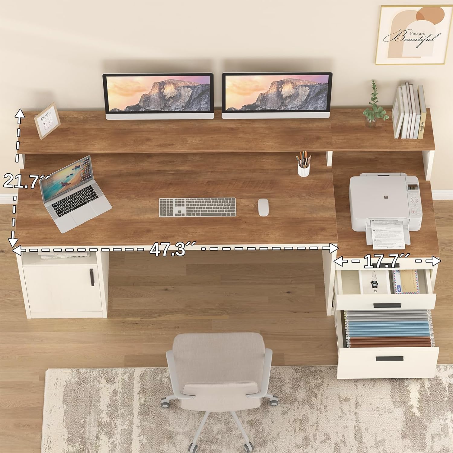 โต๊ะคอมพิวเตอร์ขนาด 65 นิ้ว พร - Home Office 365 บทวิจารณ์และราคา